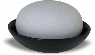 LENYK aroma kameň vlastný variant bezpečnej aromalampy matná miska sivý, čierna
