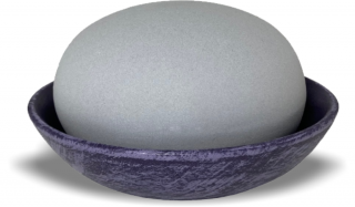 LENYK aroma kameň vlastný variant bezpečnej aromalampy matná miska sivý, fialová
