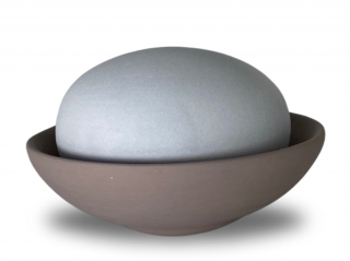 LENYK aroma kameň vlastný variant bezpečnej aromalampy matná miska sivý, moka