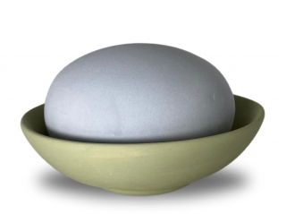 LENYK aroma kameň vlastný variant bezpečnej aromalampy matná miska sivý, olivová
