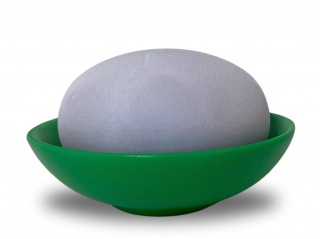 LENYK aroma kameň vlastný variant bezpečnej aromalampy matná miska sivý, zelená
