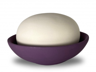LENYK aroma kameň vlastný variant bezpečnej aromalampy matná miska žltý, purpurová