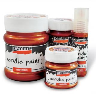 Akrylová farba metalická - 230 ml | rôzne farby (akrylové farby PENTART)