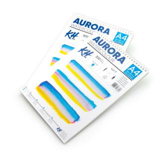 Akvarelový blok AURORA cold press so špirálou - 12 listový