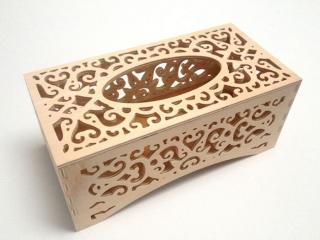 Ažúrová krabička na vreckovky (drevené polotovary na dekupáž)
