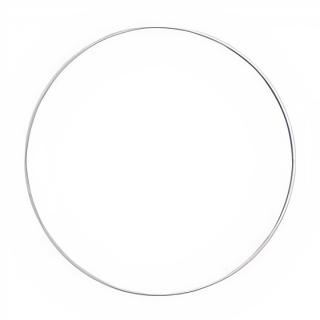 Biely kovový kruh na dotvorenie 1 ks / rôzne veľkosti (Kovová obruč na dotvorenie)