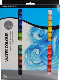 Daler- Rowney - akvarelová sada 24 x 12ml (akvarelové farby Daler – Rowney)