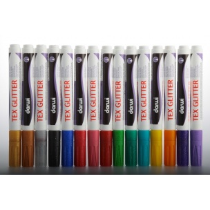 DARWI TEX fixy na textil glitrové 6ml | rôzne farby