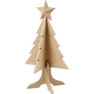 Dekoračný vianočný stromček z paper maché 63 cm (vianočná dekorácia)