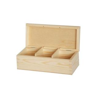 Drevená krabička na čaj 21.3 x 9.7 x 7.5 cm (čajová krabička)