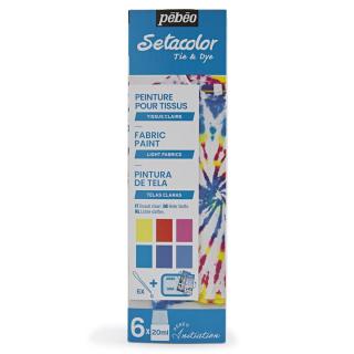 Farby na svetlý textil  Pebeo Setacolor  6 x 20 ml (hobby farby)