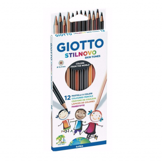 Farebné ceruzky GIOTTO Skin Tones / 12 farieb