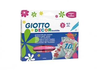 Fixky na textil GIOTTO DECOR textile/ 6 farieb (Fixky na textil)