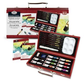 Kufrík / Sada akvarelových farieb v drevenom puzdre for Beginners  (sada akvarelových farieb Royal &amp; Langnickel)