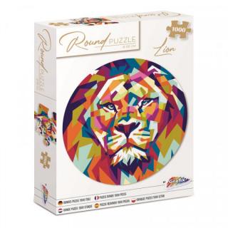 Okrúhle puzzle Lion 68 cm - 1000 ks (puzzle)