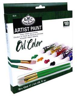 Olejové farby ARTIST Paint 18x12ml (maliarska sada maliarský set Royal &amp; Langnickel)