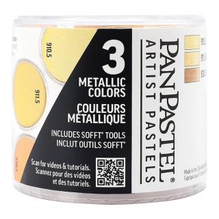 PanPastel sada metalických pastelov Golden - 3 ks