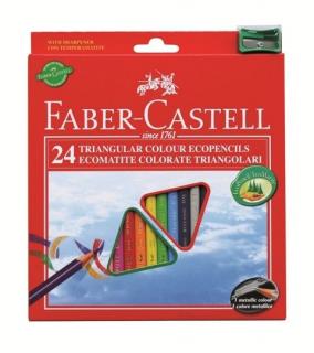 Pastelky ECO Triangular standard set 24 farebné (Faber Castel - Pastelky Klasik)
