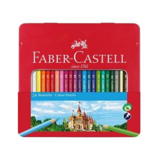 Pastelky Faber-Castell set 24 farebné v plechu s okienkom