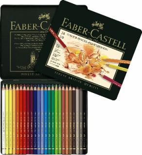 Pastelky Polychromos set 24 ks - plech (Faber Castel - Pastelky Polychromos)