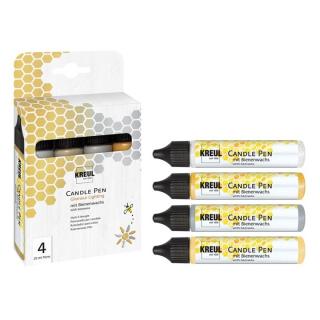 Perá na sviečky KREUL - sada glamour 4 x 29 ml (voskové pero)