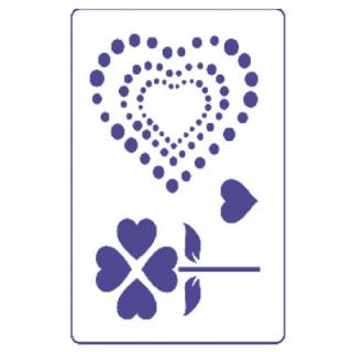 Šablóna PENTART A5 - Srdcia / Kvety (kreatívne potreby)