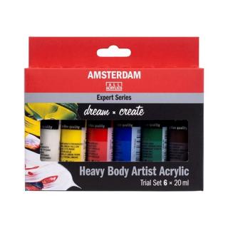 Sada akrylových farieb AMSTERDAM Expert Series 6 x 20 ml (Sada akrylových farieb Heavy Body)