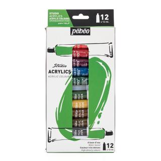 Sada akrylových farieb Studio Pebeo 12 x 12 ml