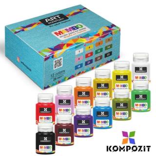 Sada farieb na textil a kožu MAMBO Kompozit 12х20 ml