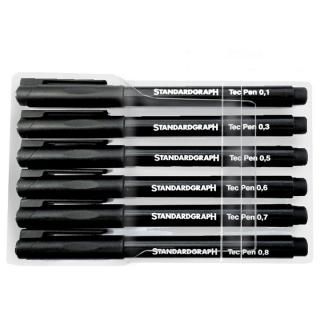 Sada grafických pier Standardgraph LENIAR - 6 ks
