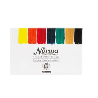 Sada profesionálnych olejových farieb v tubách Schmincke Norma Professional 8 x 20 ml (profesionálne olejové farby sada)