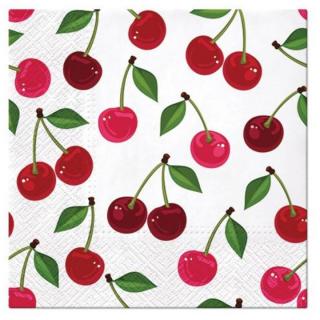 Servítky na dekupáž Cherries Pattern - 1 ks (servítky na dekupáž)