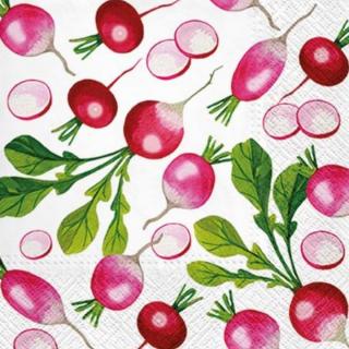 Servítky na dekupáž Fresh Radish - 1 ks