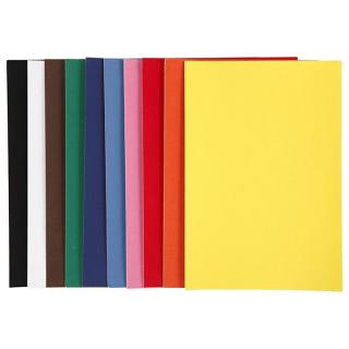 Velúrový papier A4 - rôzne farby / sada 10 ks (zamatový papier)