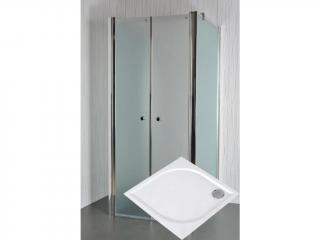 SALOON B 17 - Sprchový kút nástenný grape - 80 x 80 x 198 cm s vaničkou z litého mramoru LINEA