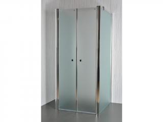 Sprchový kout nástěnný dvoukřídlý SALOON B 22 grape sklo 100 x 90 x 198 cm s vaničkou z litého mramoru LINEA
