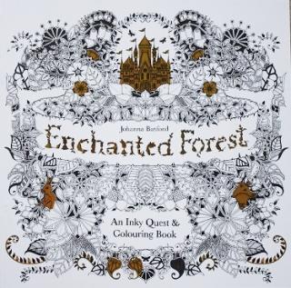 Antistresová omaľovánka Enchantend Forest GOLD  (22 veľko strán) (Antistresová omaľovánka)