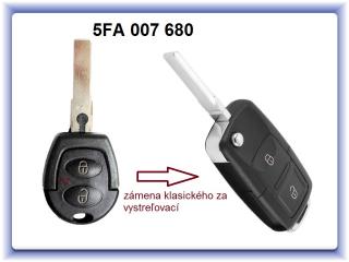 5FA 007 680 - kľúč VW, Škoda, Seat