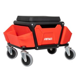 Dielenské sedadlo na kolieskach s úložným priestorom 150kg AMiO-04268