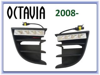 LED denné svietenie DRL Škoda Octavia 2 (2008-)