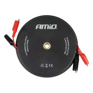 Navíjacie meracie káble s krokosvorkami 2x9m AMiO-04275