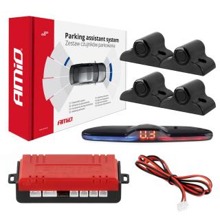 Parkovací asistent MAX LED 4-senzorové čierne 19mm TRUCK