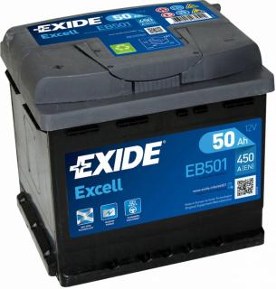 Autobatéria EXIDE Excell 50Ah, 450A