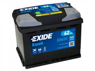 Autobatéria EXIDE Excell 62Ah, 540A