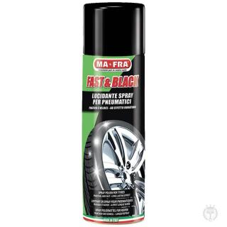 FAST & BLACK 500 ml leští a ochraňuje pneu - sprej