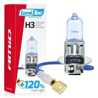 Halogénová žiarovka H3 12V 55W LumiTec SuperWhite +120%