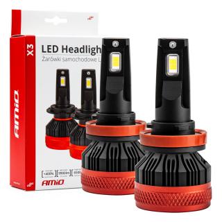 LED žiarovky hlavného svietenia H8/H9/H11 X3 Series AMiO