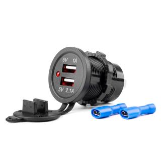Nabíjačka 2xUSB 12/24V MOD-03 AMiO-02853