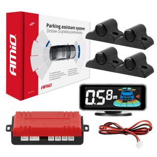 Parkovací asistent LED-GRAF 3D 4-senzorové čierne TRUCK 19mm