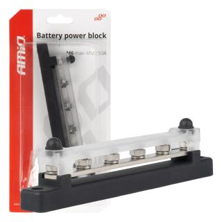Uzemňovací blok plus prípojnica M6 12V - 48V 150A AMIO-03808